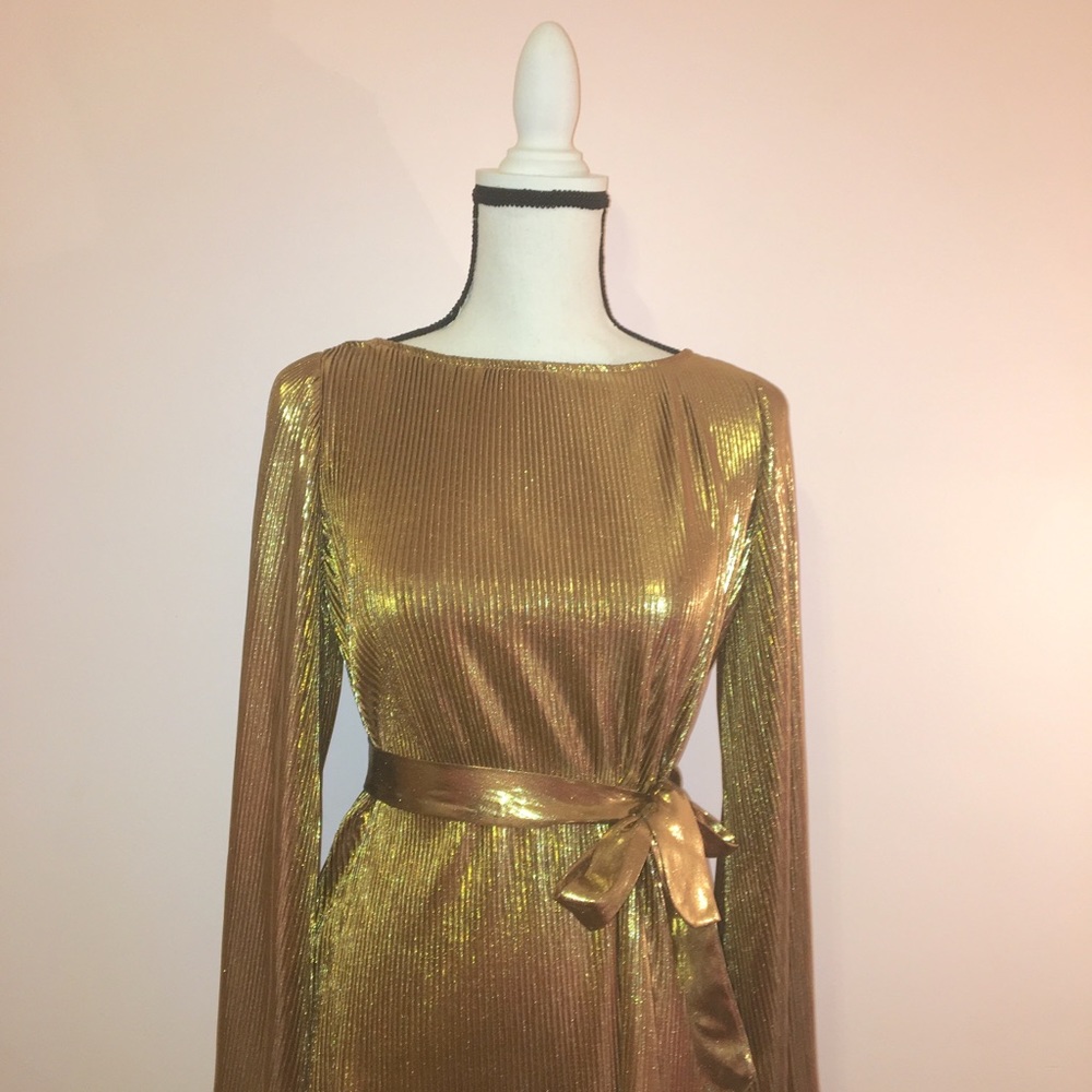 JLo Gold Metallic Blouse